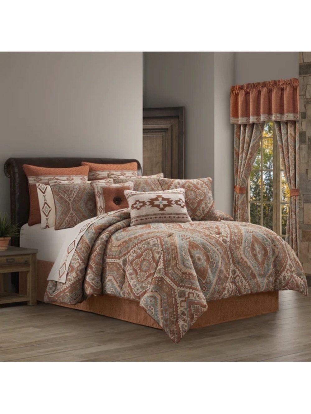 J Queen New York Jackson Lodge 4-Pc. Comforter Set, Queen - Clay NWT